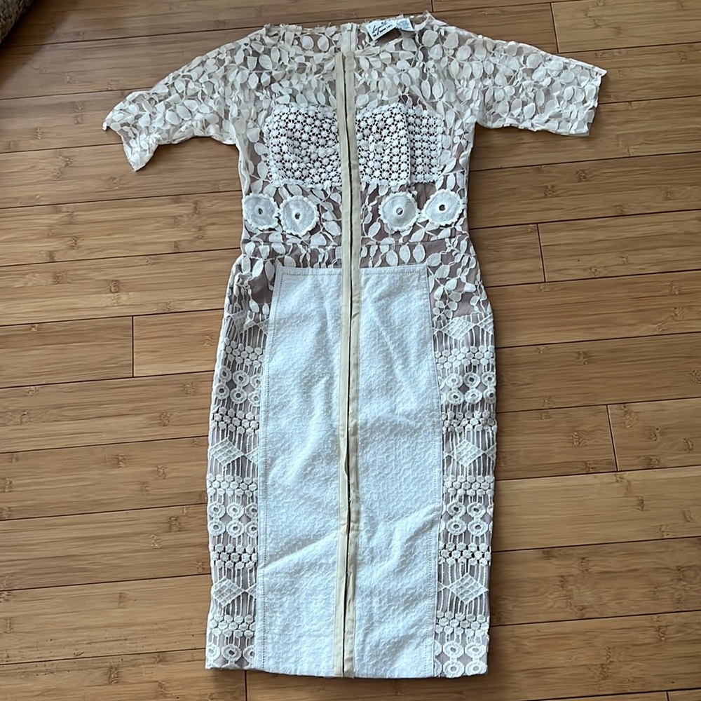Beguile by Byron Lars lace overlay dress